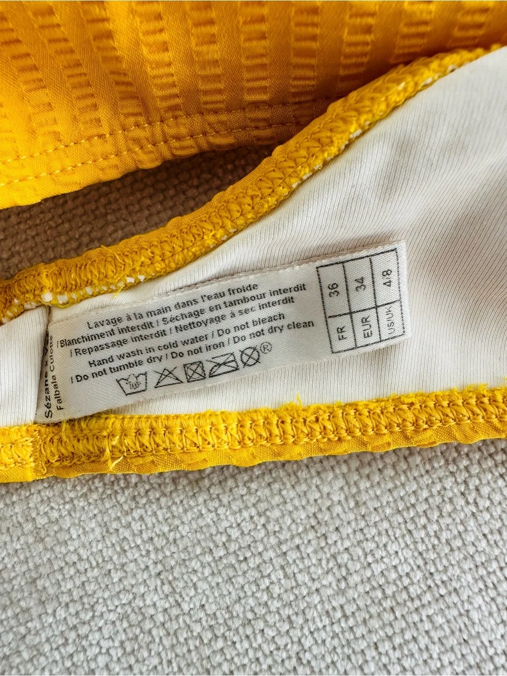 Sézane x Ysé Falbala Bikini Set in Yellow